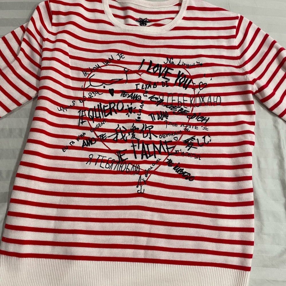 Red striped top